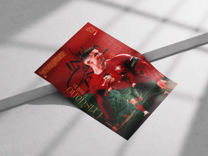 Cristiano Ronaldo Portugal Poster – Iconic Football Wall Art | CR7 Captain Tribute Print