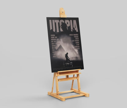 Travis Scott Utopia Poster | Dark Aesthetic Rap Album Wall Art Print