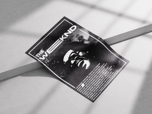The Weeknd Poster | XO Black & White Retro Aesthetic Music Print