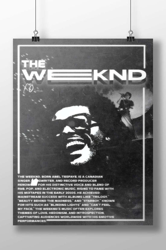 The Weeknd (real name Abel Tesfaye) The Weeknd - Iconic Pop Star Poster