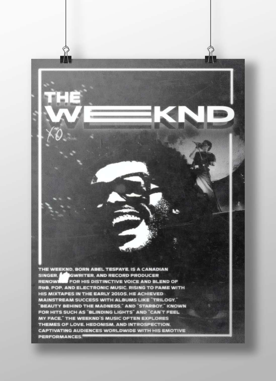 The Weeknd (real name Abel Tesfaye) The Weeknd - Iconic Pop Star Poster