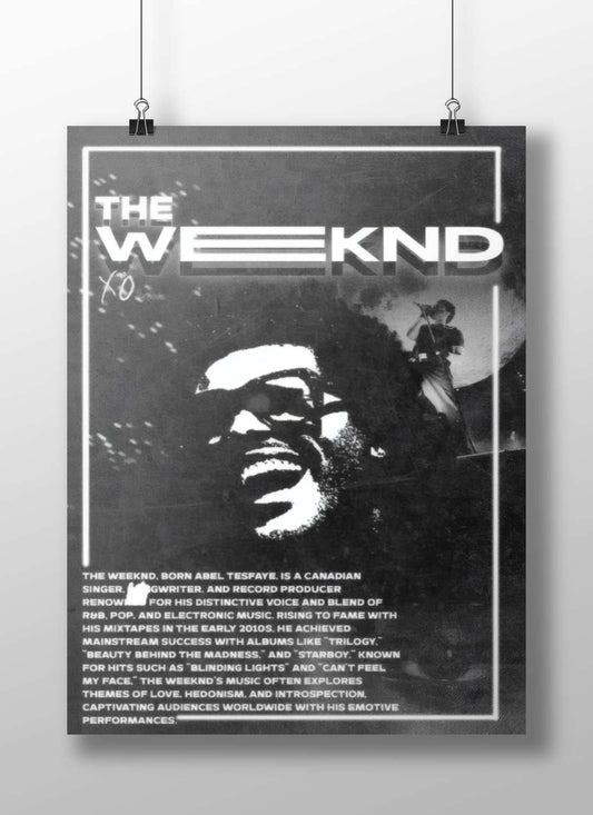 The Weeknd (real name Abel Tesfaye) The Weeknd - Iconic Pop Star Poster