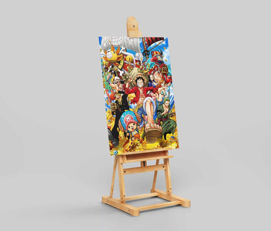 One Piece Straw Hat Pirates Grand Adventure Anime Poster - Luffy Crew & Thousand Sunny Treasure Art Print