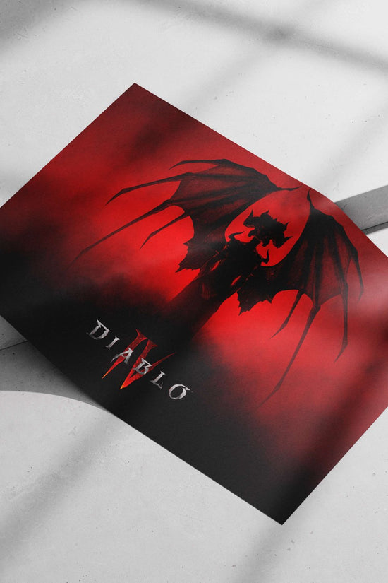 Diablo III demonic character Main Subject: Diablo III demonic character Matte poster print — Gaming wall art India |