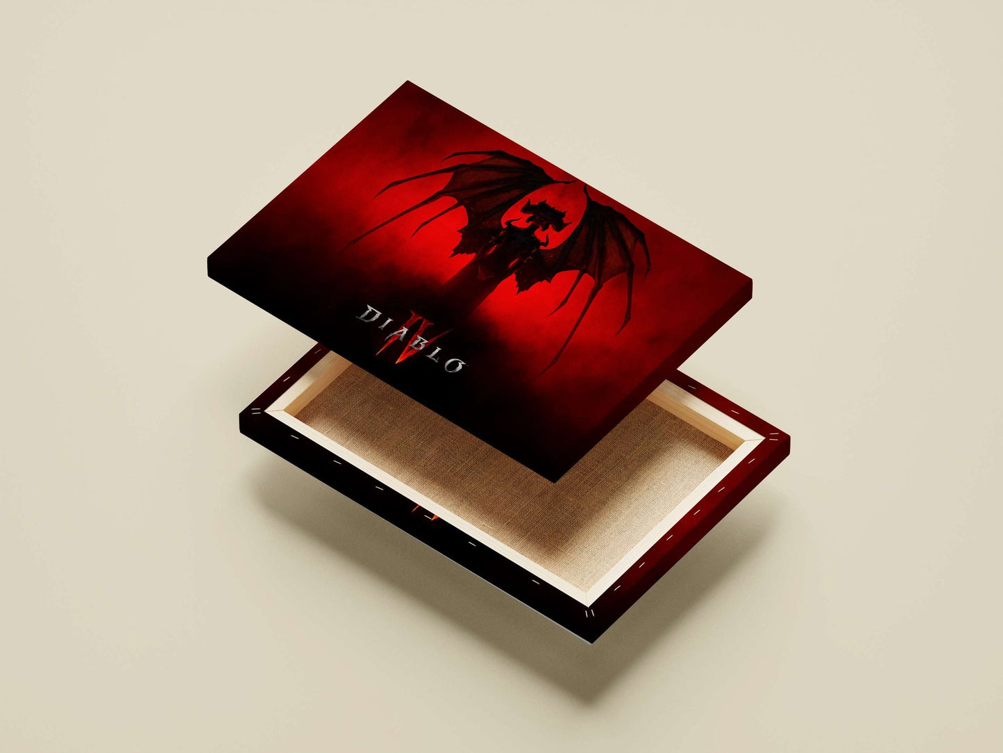 The Diablo III franchise branding featuring the Queen of Pain (a demon character) and the "DIABLO III" logo. Main Subject: