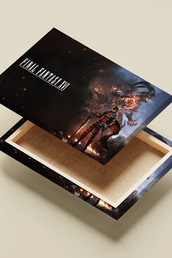 Final Fantasy XVI Main Subject: Final Fantasy XVI Canvas wall art — Anime wall art India | PosterBoizz