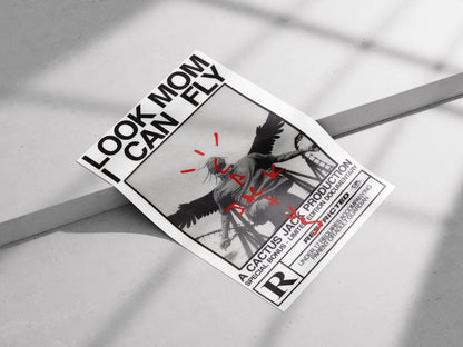 Look Mom I Can Fly Poster | Travis Scott Documentary Style Wall Art
