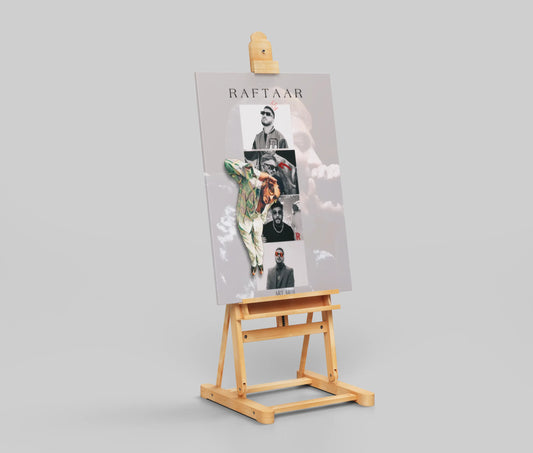 Raftaar Poster – Desi Hip-Hop Tribute Art Collage | Indian Rap Icon Wall Decor