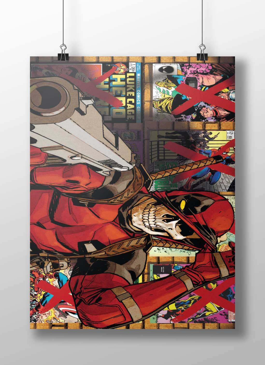 Deadpool (Marvel Comics character) Main Subject: Deadpool (Marvel Comics character) Matte BoizzBoard rigid print — Superhero