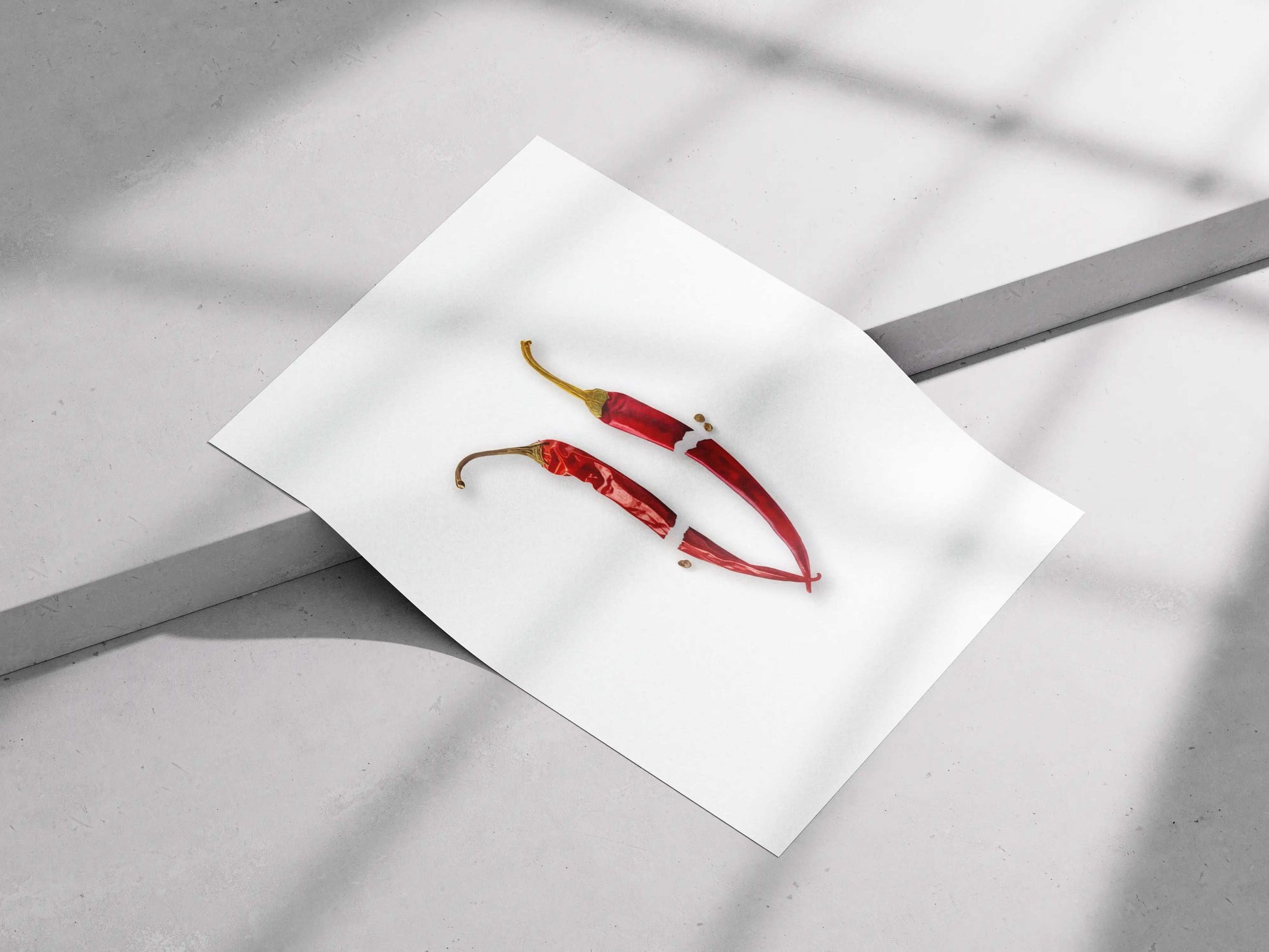 Seedhe Maut – TT/SHUTDOWN Cover Art Poster | Minimalist Red Chili Design for Desi Hip-Hop Fans