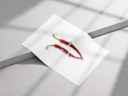 Seedhe Maut – TT/SHUTDOWN Cover Art Poster | Minimalist Red Chili Design for Desi Hip-Hop Fans