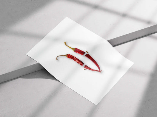 Seedhe Maut – TT/SHUTDOWN Cover Art Poster | Minimalist Red Chili Design for Desi Hip-Hop Fans