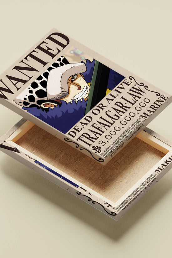 Trafalgar Law Stylized Wanted Poster – Digital Anime Wall Art
