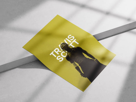Travis Scott Minimal Poster | Bold Rap Wall Art for Music Fans