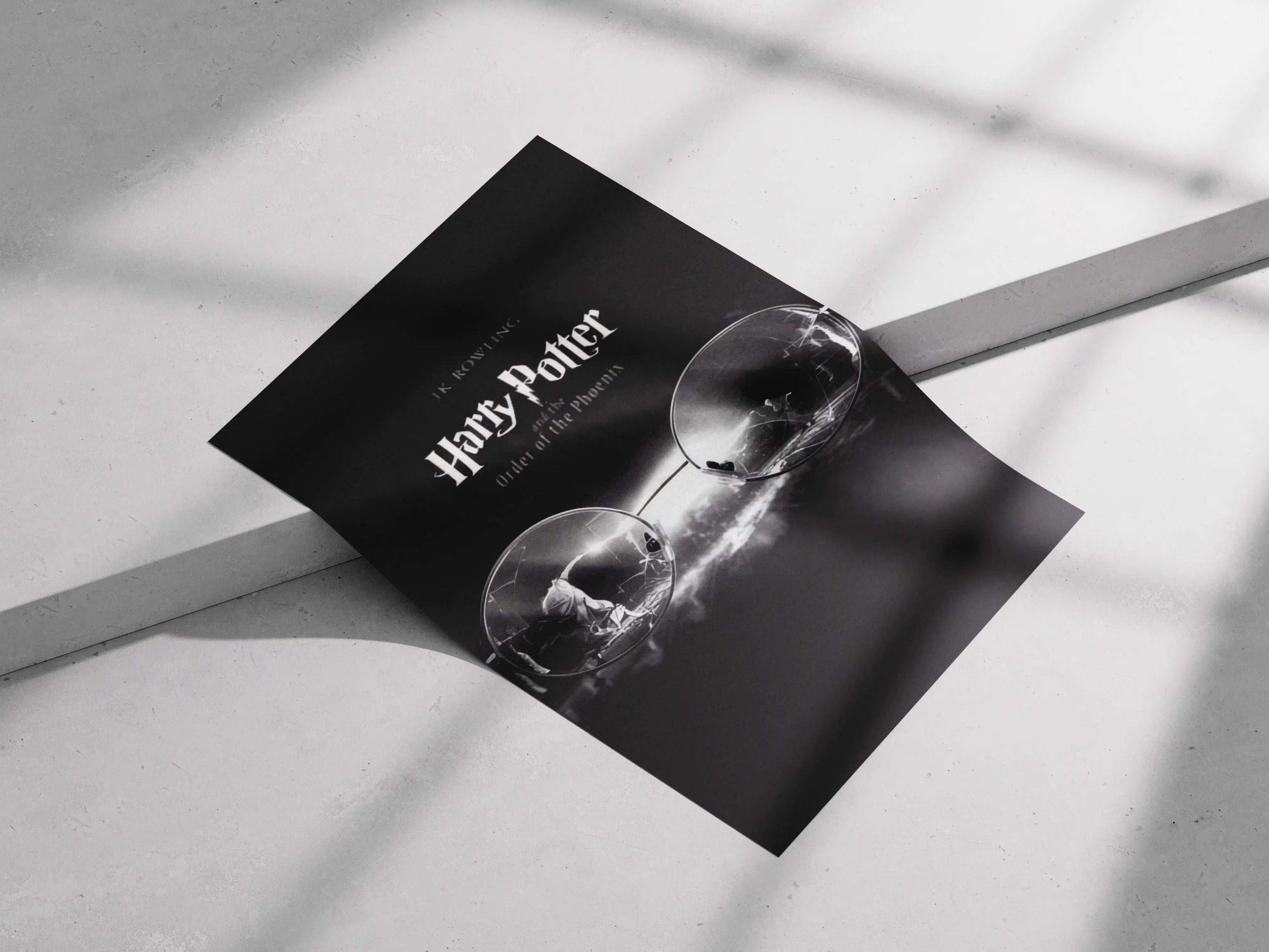 Harry Potter and the Order of the Phoenix Minimalist Movie Poster - Broken Glasses Symbolic Art Print