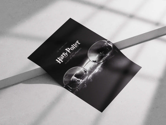 Harry Potter and the Order of the Phoenix Minimalist Movie Poster - Broken Glasses Symbolic Art Print