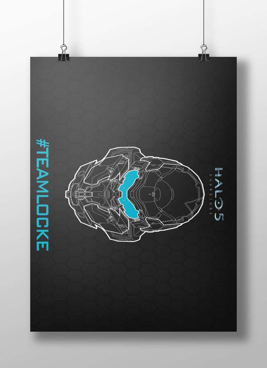 Spartan helmet from Halo 5: Guardians Main Subject: Spartan helmet from Halo 5: Guardians Matte BoizzBoard rigid print —