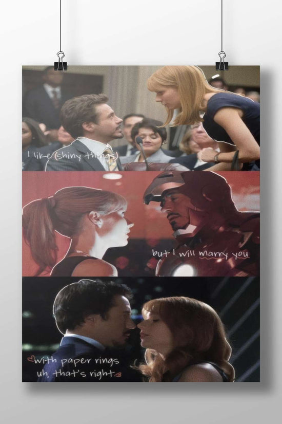 Tony Stark (Iron Man) and Pepper Potts from Marvel Cinematic Universe Iron Man &Amp; Pepper