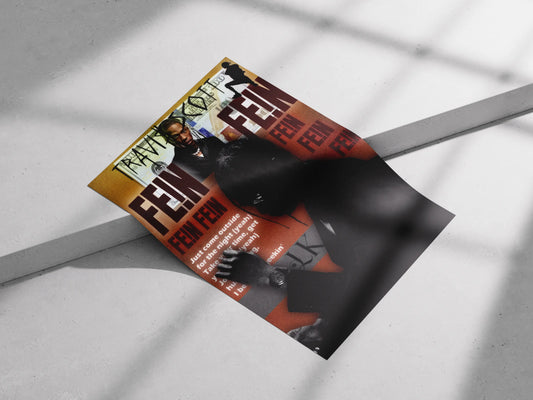 Travis Scott FE!N Poster | UTOPIA Album Art Print | Rage Aesthetic Hip-Hop Decor