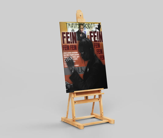 Travis Scott FE!N Poster | UTOPIA Album Art Print | Rage Aesthetic Hip-Hop Decor