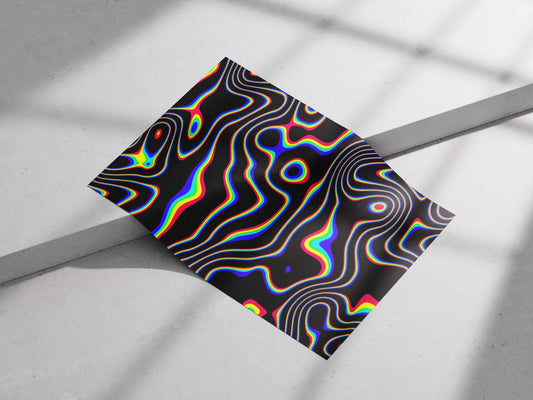 Quantum Flux - Abstract Fluid Wave Art Wall Art