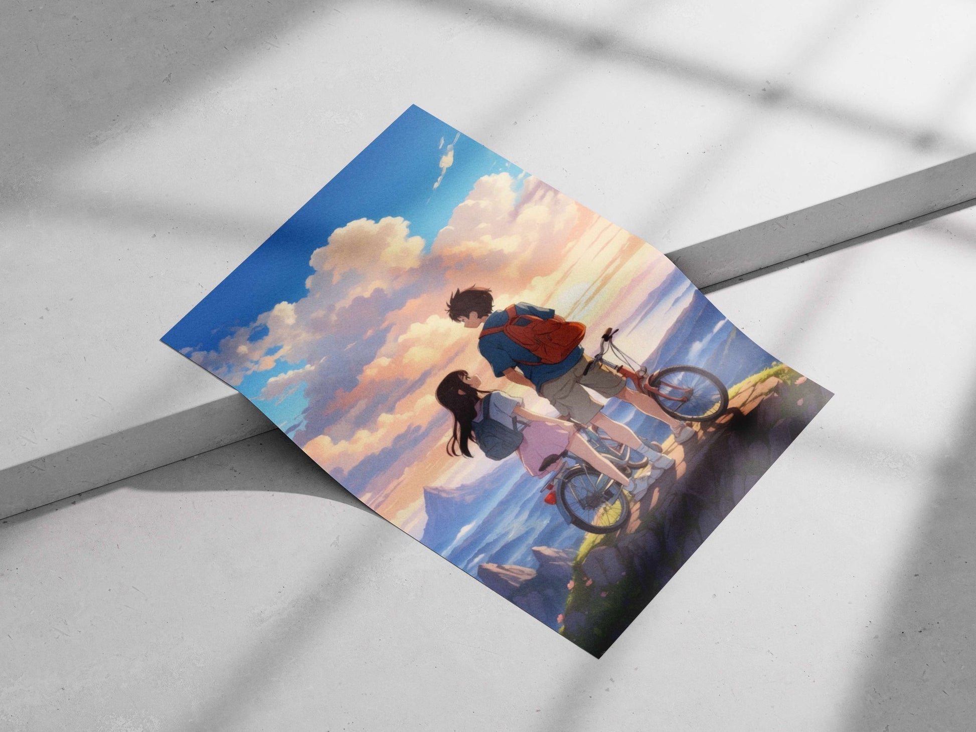 Characters from the anime film "Your Name" (Kimi no Namae o Shitteiru) Mitsuha & Taki