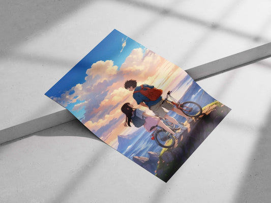 Characters from the anime film "Your Name" (Kimi no Namae o Shitteiru) Mitsuha & Taki