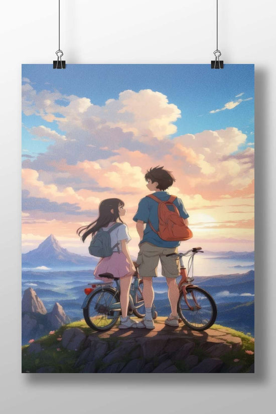 Characters from the anime film "Your Name" (Kimi no Namae o Shitteiru) Mitsuha & Taki