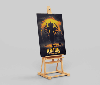 Arjun & Krishna Vishwaroop Poster – Bhagavad Gita Motivational Wall Art