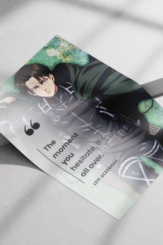 Levi Ackerman from Attack on Titan Levi Ackerman - Heroic Commander Poster