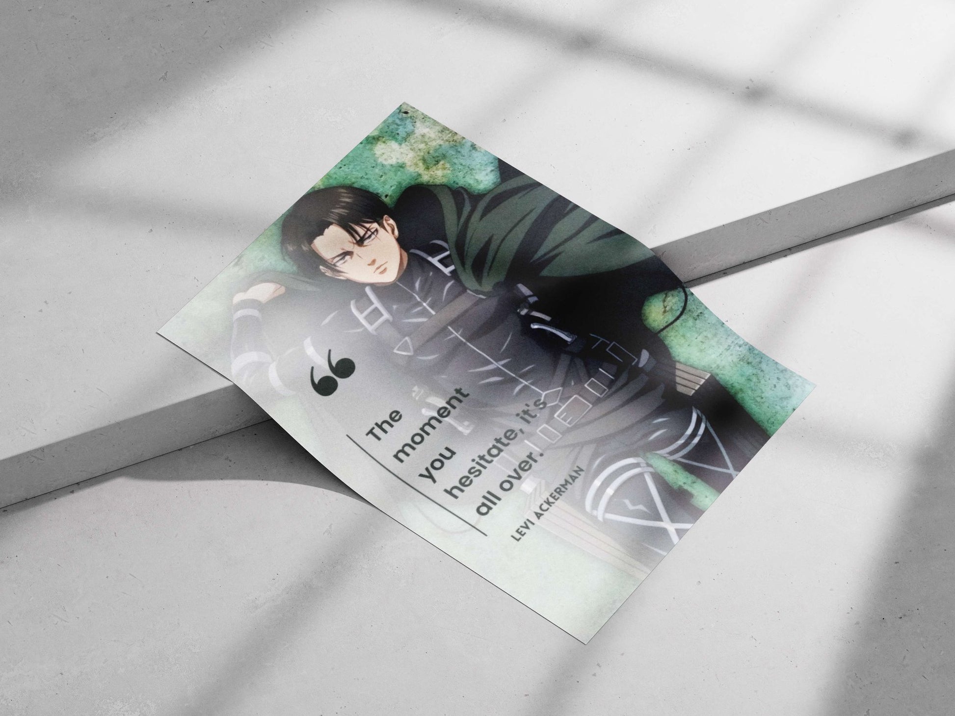 Levi Ackerman from Attack on Titan Levi Ackerman - Heroic Commander Poster