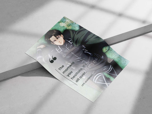 Levi Ackerman from Attack on Titan Levi Ackerman - Heroic Commander Poster
