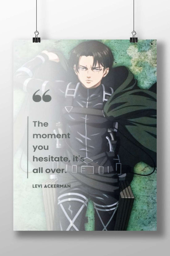 Levi Ackerman from Attack on Titan Levi Ackerman - Heroic Commander Poster