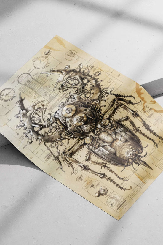 Mechanical Beetle Iron Man - Tech Icon Poster