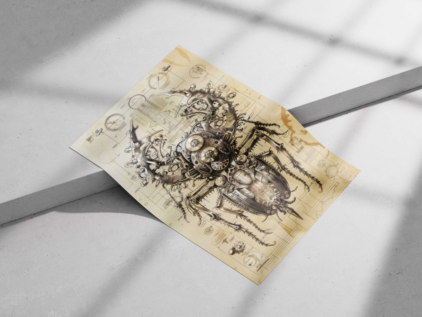 Mechanical Beetle Iron Man - Tech Icon Poster