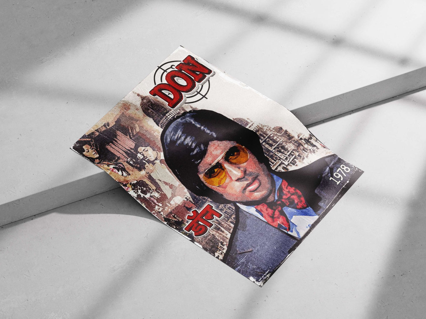 The 1978 Hindi film "Don" franchise Main Subject: The 1978 Hindi film "Don" franchise Matte poster print — Bollywood wall
