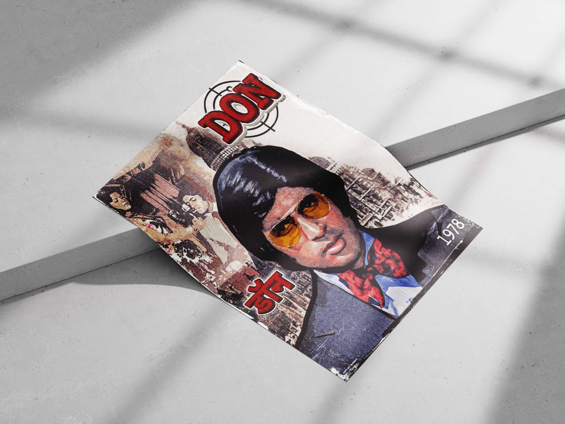 The 1978 Hindi film "Don" franchise Main Subject: The 1978 Hindi film "Don" franchise Matte poster print — Bollywood wall