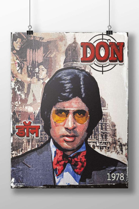 The 1978 Bollywood film "Don" Main Subject: The 1978 Bollywood film "Don" Matte BoizzBoard rigid print — Bollywood wall art