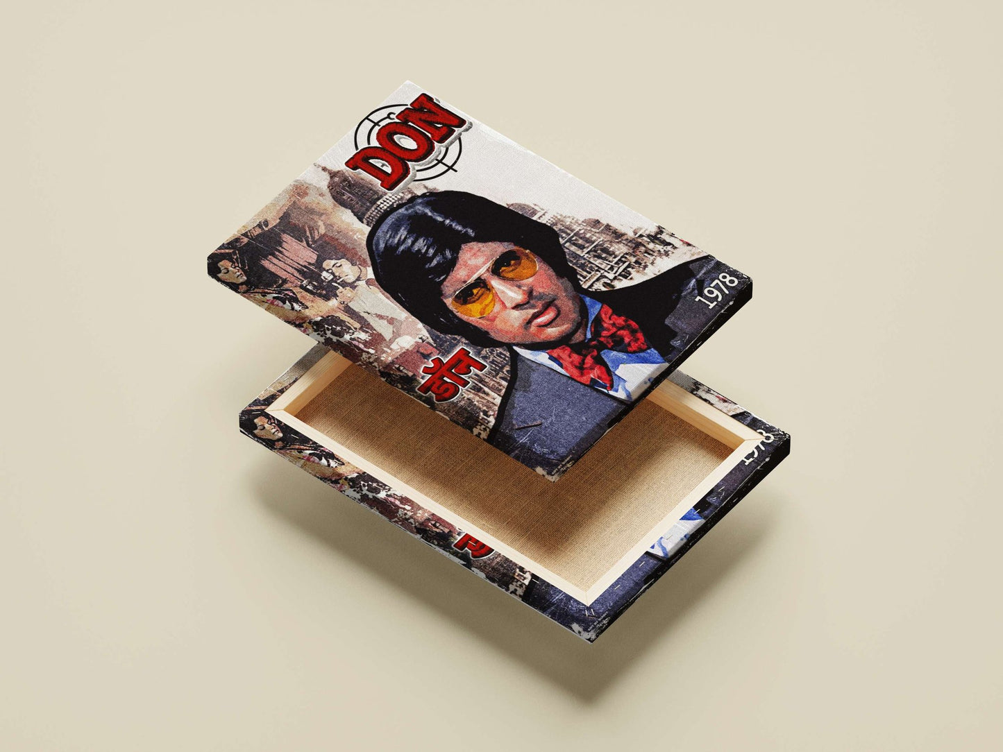 The 1978 Hindi film "Don" franchise Main Subject: The 1978 Hindi film "Don" franchise Canvas wall art — Bollywood wall art