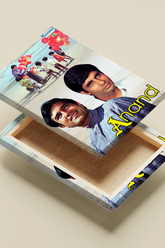 Dharmendra, Rajesh Khanna, children, vendor Bollywood film poster for "Anand" Bollywood Anand Film Poster