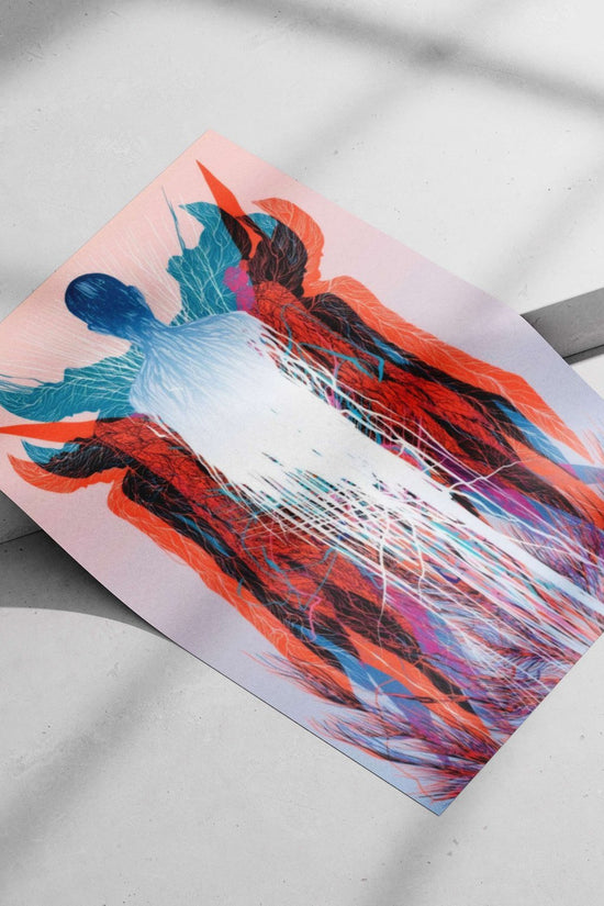 [Abstract Human Figure - Radiant Energy Poster]