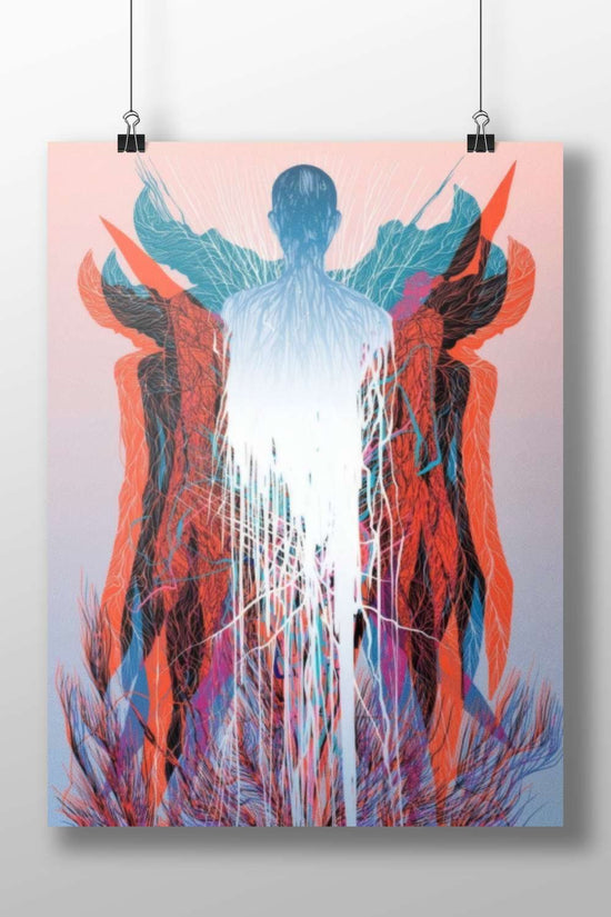 [Abstract Human Figure - Radiant Energy Poster]