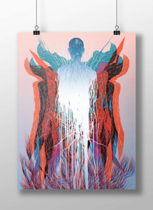 [Abstract Human Figure - Radiant Energy Poster]