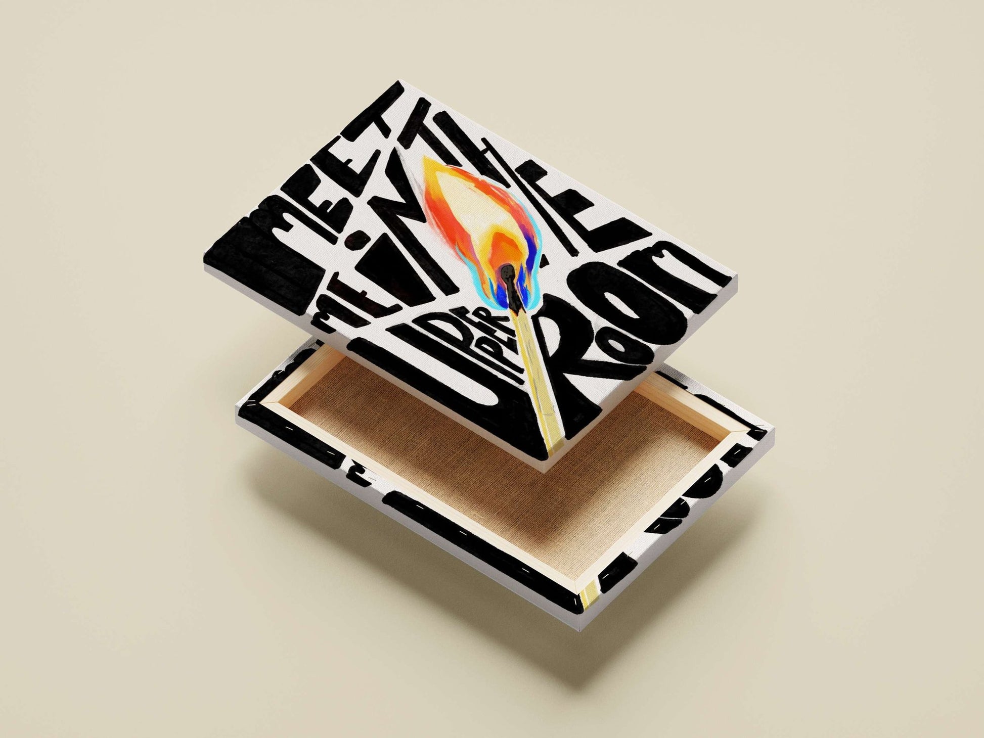 Lit candle flame Main Subject: Lit candle flame Canvas wall art — Art wall art India | PosterBoizz
