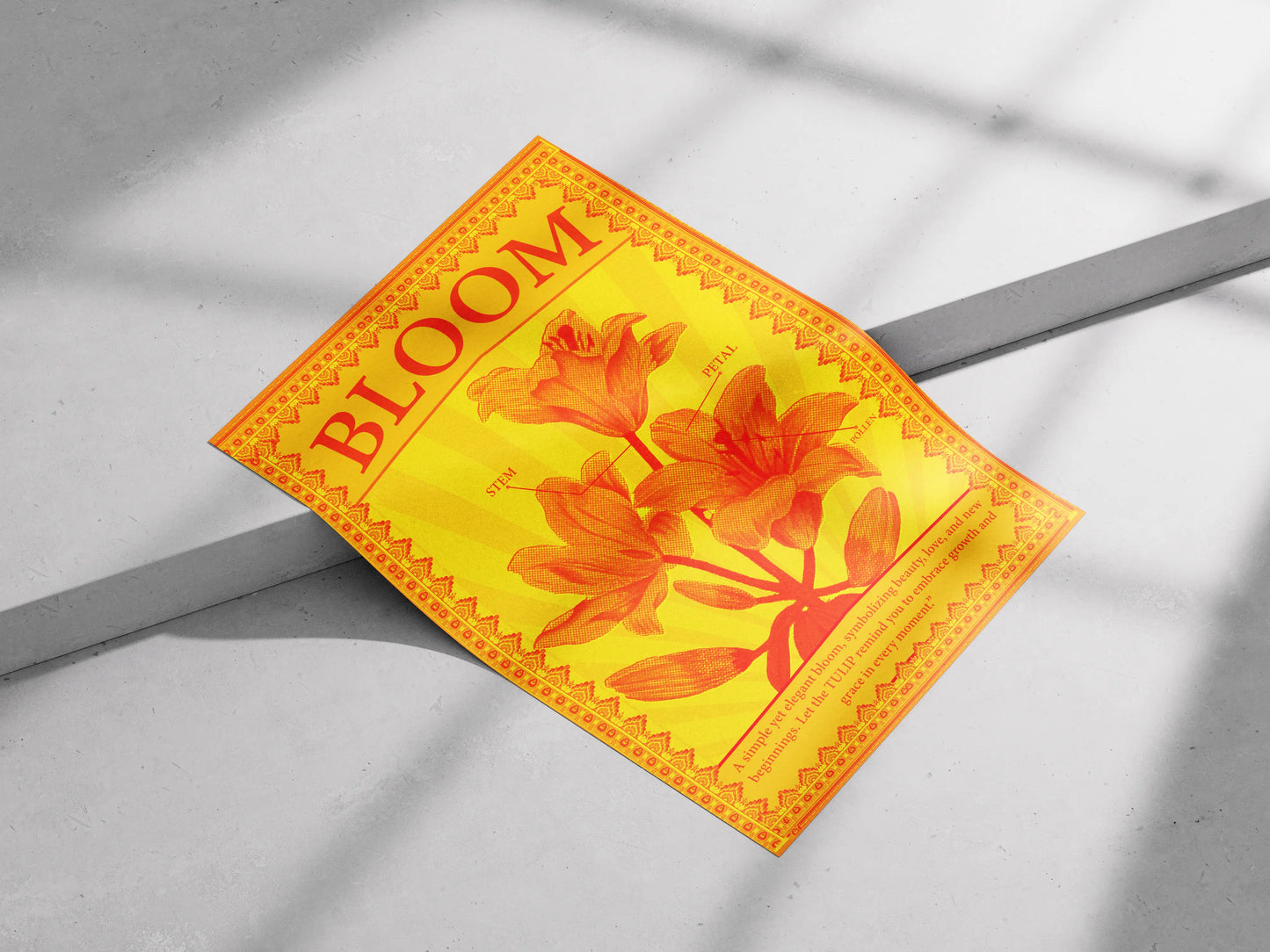 "BLOOM" - Vintage Botanical Tulip Art Print