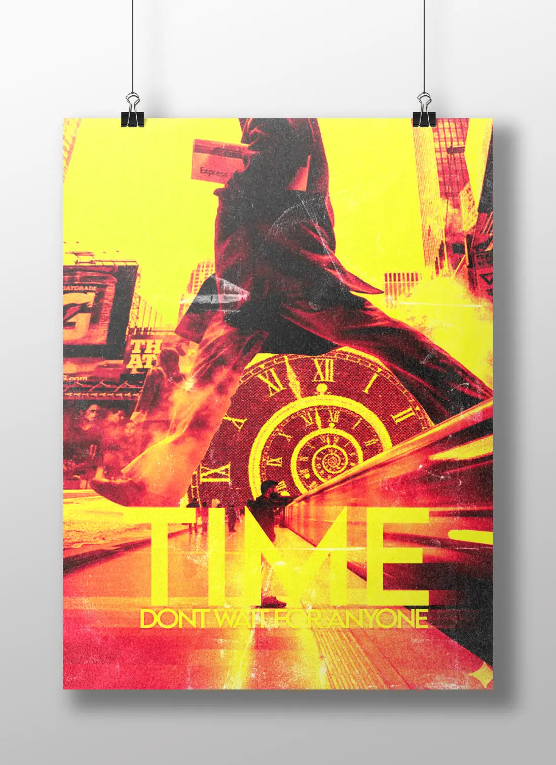 "TIME Don't Wait For Anyone" - Urban Temporal Art Print