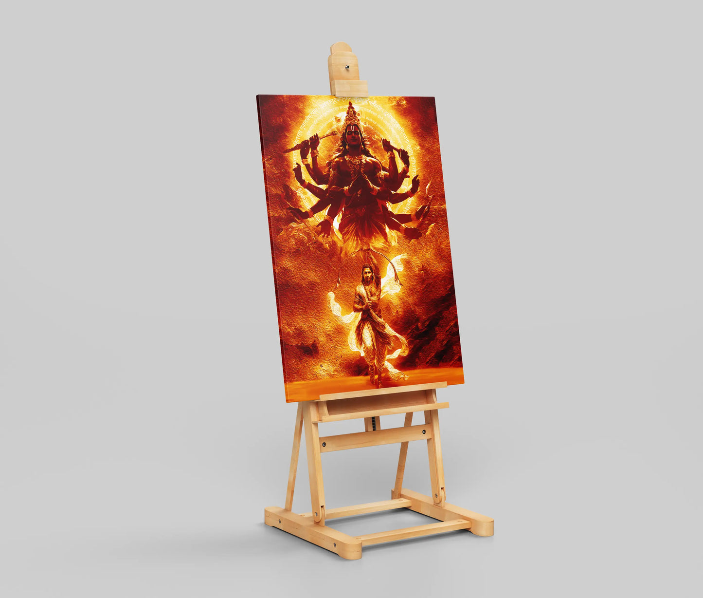 Vishwa Roopa Krishna and Arjun: The Bhagavad Gita Spiritual Art Poster - Hindu Gods Wall Decor
