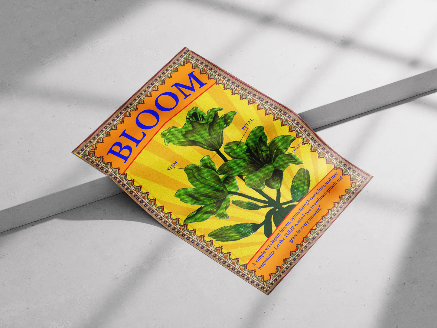 "BLOOM" - Vintage Botanical Tulip Art Print