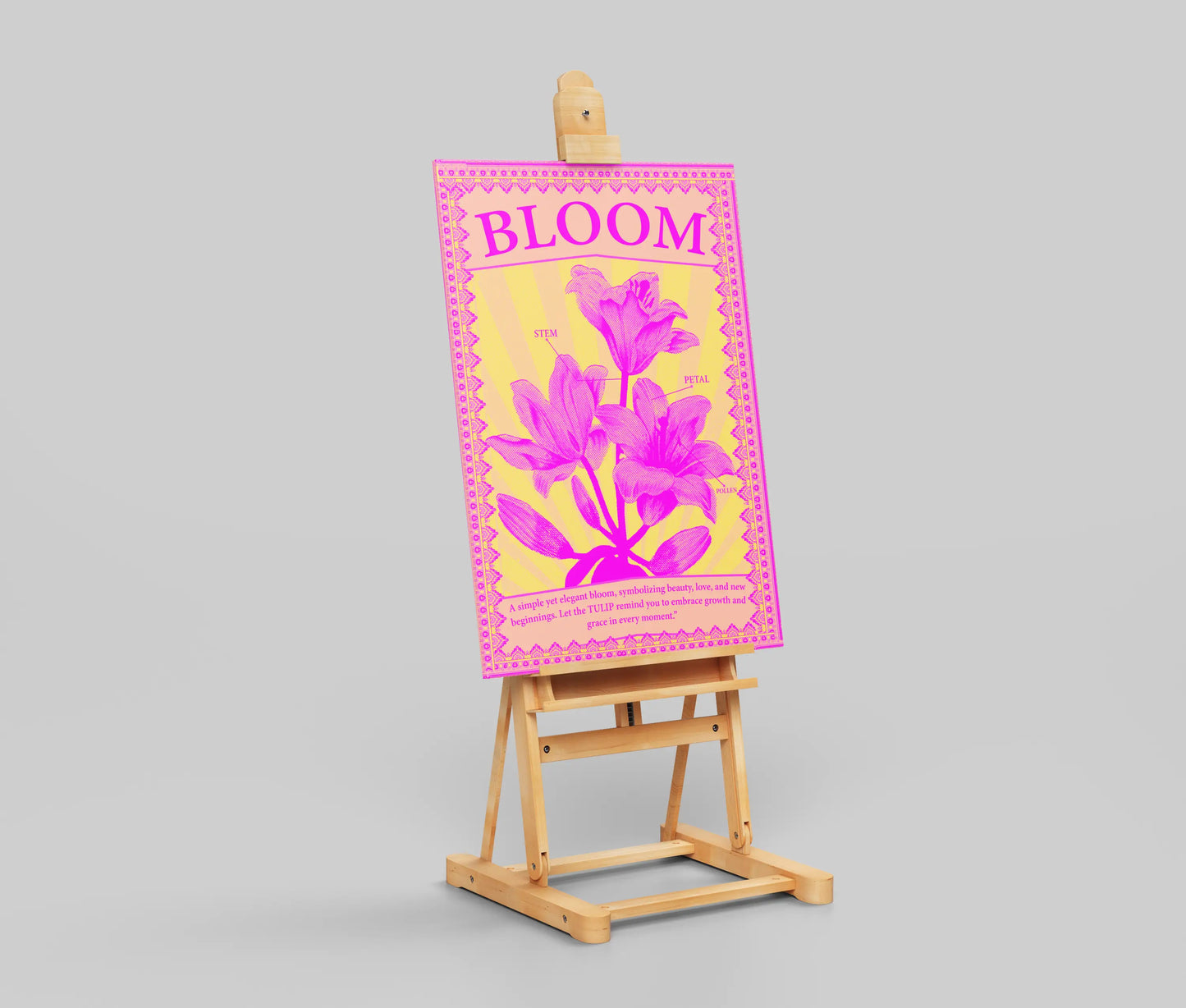 "BLOOM" - Vintage Botanical Tulip Art Print