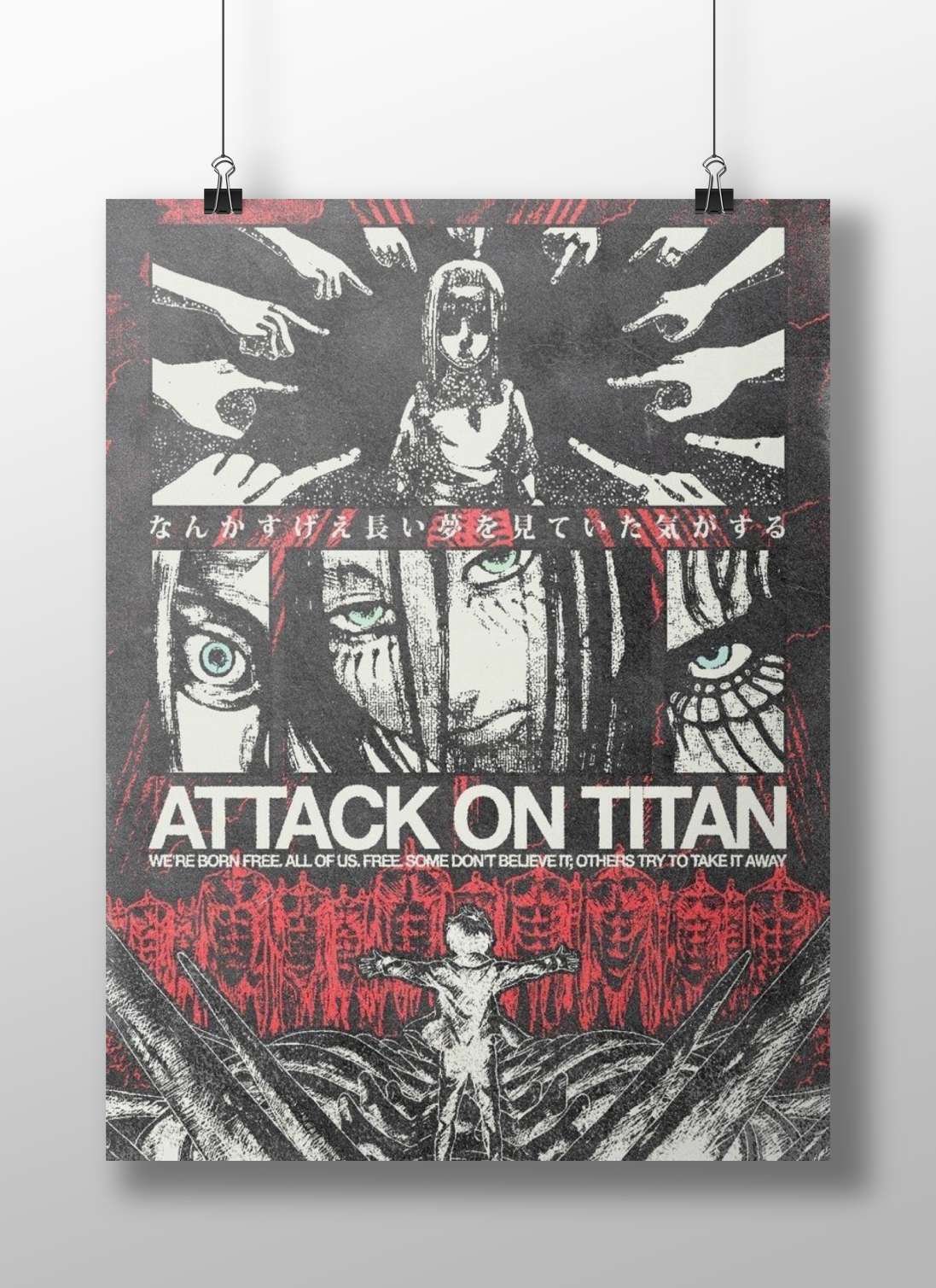 Attack on Titan Main Subject: Attack on Titan Matte BoizzBoard rigid print — Anime wall art India | PosterBoizz